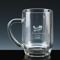 Crystal Gifts 1 Pint Tankard Birthday 40th, Single, Silver Boxed